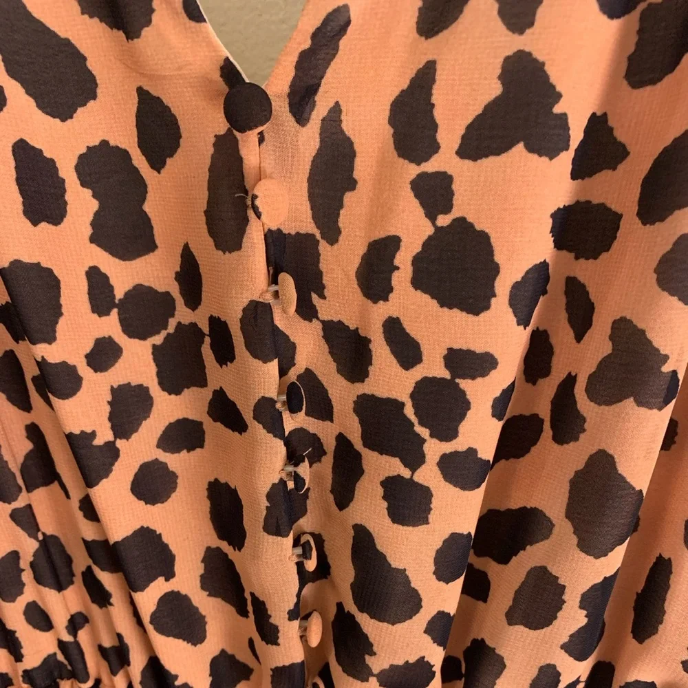 Blush leopard tiered maxi dress - Picture 2 of 7